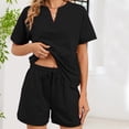 thumbnail image 6 of Womens 2 Piece Short Sets Spring 2026 Matching Travel Vacation Beach Outfits Sweatsuit Pocket, 6 of 6