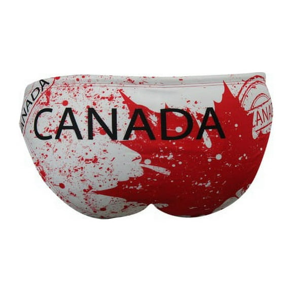 Men's Swimsuit Brief Athletic Swimwear Canada Red, Water Polo, Underwater Rugby, High Performance