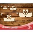 thumbnail image 3 of Unfinished Wood Love Swans Shape 20" / 1/4", 3 of 3