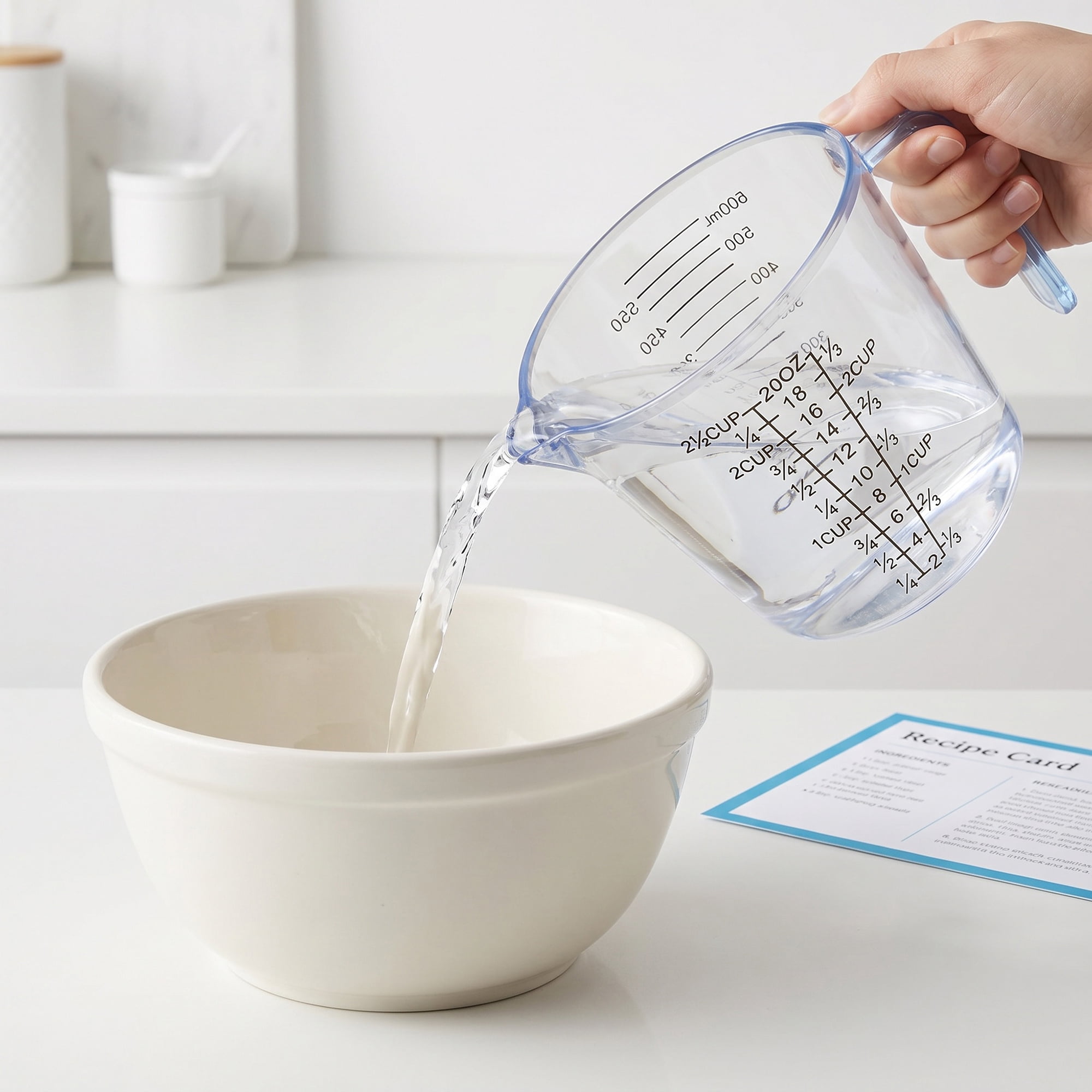 Unique Bargains PS Material Measuring Cup for Measuring Oil Water Milk Clear 600ml