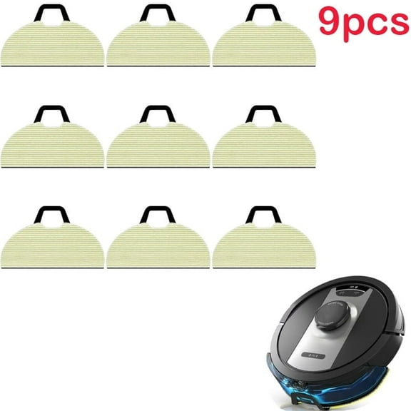 9 Pack RV2400WD Replacement Pads Compatible with Shark RV2610WA  AV2620WA AV2630WA RV2410WD Matrix Plus AI Ultra 2-in-1 Robot Vacuum,Reusable Mop Vac Pads Refills,Washable Microfiber Soft Pads