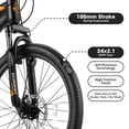 thumbnail image 3 of 24 inch Mountain Bike Bicycle for Adults Shimano 21-Speed with Disc Brake, Orange, 3 of 7