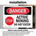 thumbnail image 3 of (2 Pack) Active Mining Do Not Enter OSHA Danger Sign 10 Inch X 7 Inch Vinyl Label Decal Sticker Weather Resistant, UV Protected for Workplace, Business, and Construction Site, Made in, 3 of 7