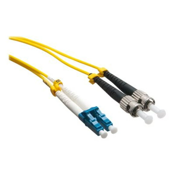 Axiom LC-ST Singlemode Duplex OS2 9/125 Fiber Optic Cable - 100m - Yellow - Network cable - LC single-mode (M) to ST single-mode (M) - 100 m - fiber optic - duplex - 9 / 125 micron - OS2 - riser - yellow