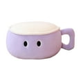 thumbnail image 2 of Almohada de peluche con forma de taza de simulación, juguete moderno y divertido de dibujos animados, suave y cómodo. púrpura, 2 of 9
