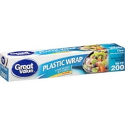 Great Value Plastic Wrap, Clear, 200 sq ft