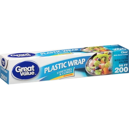 Great Value Plastic Wrap, Clear, 200 sq ft