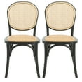 thumbnail image 2 of Rattan Seat Dining Chair Set of 2, Black Birch Wood Structure/No Assembly, Vintage Appeal in Dining Area, 2 of 7