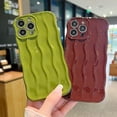 thumbnail image 6 of iPhone 13 Pro Max Case, Water Ripple Pattern Cute Bling Glitter Curly Wave Frame Phone Case for Women Girls Fashion Soft Silicone CProtective Back Cover (Green), 6 of 13
