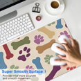 thumbnail image 4 of Long Mouse Pads for Desk,Paw Prints and Bones Desk Mats on Top Of Desks, Desk Mouse Pad Extra Large with 3mm Non-Slip Base and Stitched Edge for Gaming,Office,Work,Home 35.4"x15.7", 4 of 6