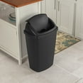 Sterilite 13.2 Gal. SwingTop Wastebasket Plastic, Black