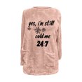 thumbnail image 6 of Ke1Clo Winter Sweaters for Women Casual Fashion Snowflake Graphic Crew Neck Long Sleeve Pullover Oversized Loose Comfy Basic Knit Tops Pink M, 6 of 6