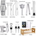 thumbnail image 2 of VONATES 16Pcs Cocktail Shaker tool Set Bartender Shaker Jigger,304 Stainless Steel Martini Shaker and Strainer, 2 of 7