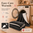 thumbnail image 5 of PYROEPLEEA Heated Throw Blanket 50 x 60 in, Flannel Sherpa, 6 Heat Settings, 1-12 Hour Auto Off, Machine Washable for Couch or Bed-Dark Gray, 5 of 8