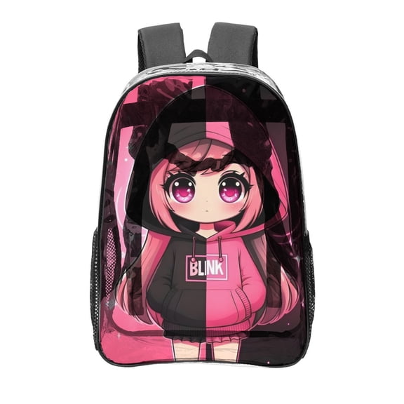Blackpink Pattern Transparent Backpack Lightweight And fashionable Showcasing Personality And Leading The Trend
