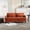 Dark Orange, variant on MAYEERTY Mid Century Modern chenille Fabric Loveseat sofa, 2-Seat Upholstered Loveseat Sofa Modern Couch for Living Room,Brown wood feet sofa for Bedroom, Reading (Beige Chenille)