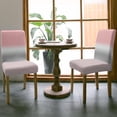 thumbnail image 3 of Chair Covers Pink and Grey Ombre Dining Chair Slipcovers Gradient Gradual Color Stretch Removable Chair Seat Protector Home Dinning Room Party Decoration Set of 4, 3 of 6