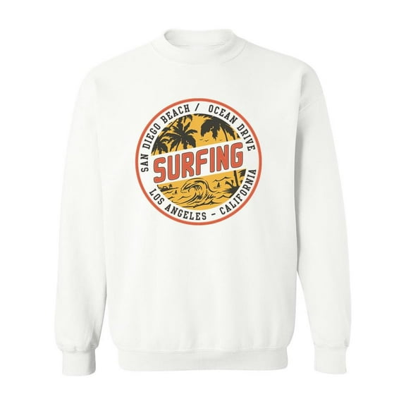 San Diego Beach Surfer Sweatshirt Men -Image by Shutterstock, Male 3X-Large