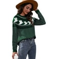 thumbnail image 5 of EFINNY Women's Sweater Fashion Versatile Comfort Cute Warmth Round Neck Pullover Knitted Sweater for Autumn and winter Halloween, 5 of 6