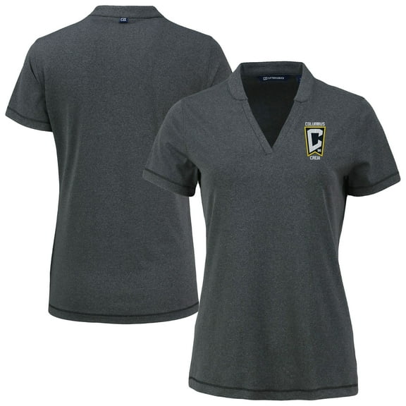 Women's-Cutter & Buck  Heather Black Columbus Crew Forge Heather Stretch Blade Top