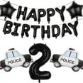 thumbnail image 3 of Police Themed Party Decorations Set, Happy birthday balloon , Police Car Foil Balloons, Number 1 Balloon For Kids Boys Police Themed Party Decoration, 3 of 10
