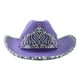 thumbnail image 3 of Sombreros de vaquero rosa y morado con sombrero de Tiara para mujer disfraz de dama, 3 of 9