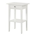 thumbnail image 2 of Dtwnek 1 Drawer Beside Table with Open Shelf and Handle, Wood Nightstand for Living Room, Bedroom, Office, White, 2 of 4
