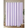 thumbnail image 4 of Purple Striped Stall Shower Curtain, Waterproof Shower Curtains for Bathroom, Modern Farmhouse Purple White Stripes Washable Fabric Cloth Bath Curtain for Bathtub Decoration with Hooks 36x72 Inches, 4 of 6