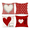 Red1, variant on Valentine’s Day Pillow Covers 18x18 Set of 4, Red White Love Heart Throw Pillow Cases, Smiley Heart & “I Love You” Decorative Cushion Covers for Valentine Home Couch Sofa Decor