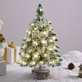 thumbnail image 2 of Virelaxpo Flocked Christmas Tree with Built-in 5M LED Lights Snowy Desktop Decoration for Home Holiday, 2 of 6