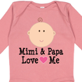 thumbnail image 4 of Inktastic Mimi and Papa Love Me Baby Girl Girls Long Sleeve Baby Bodysuit, 4 of 5
