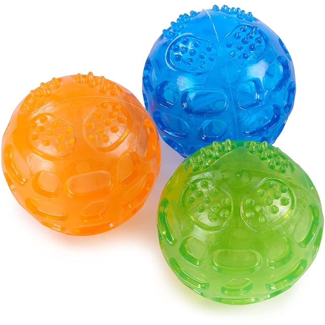 pelota de juguete ruidosa para perros, de goma sólida y duradera, indestructible, rebota para entrenamiento (verde)