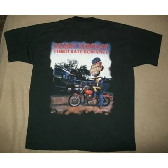 RETRO ThridRate Romance Sammy Kershaw Shirt Classic Black Men Unisex S-5XL