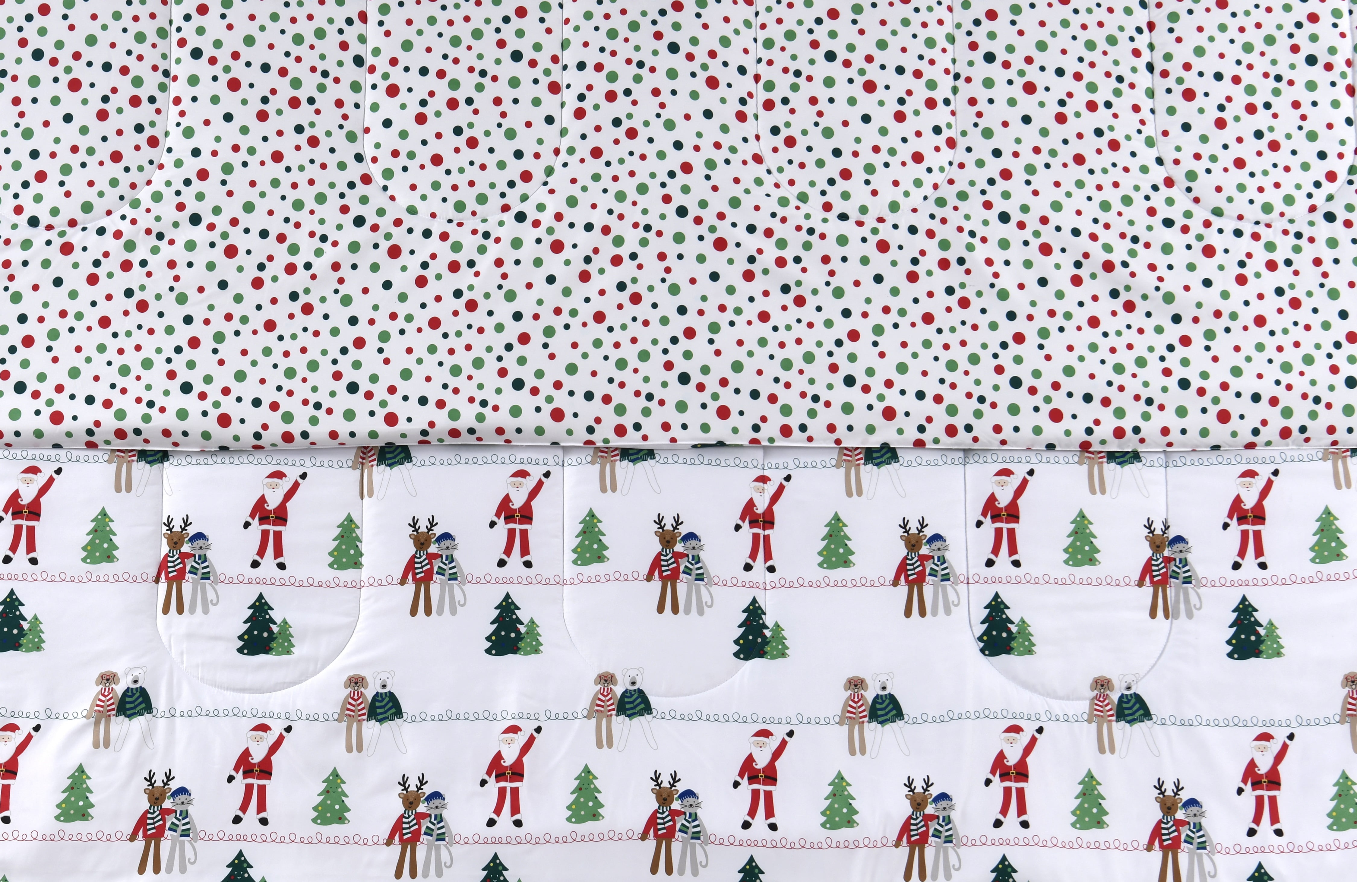 Holiday Time 5 pieces Comforter Set, Full/Queen Bedding Set Tinsel TownKids