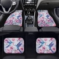 thumbnail image 2 of FKELYI Hummingbird Floral Car Floor Mat Pink 4 PCS Aesthetic Front+Rear Car Floor Mats for Auto Cars Universal Car Floor Mat Clips Interior Accessories, 2 of 6