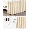 thumbnail image 3 of Brown Stripe Wrap Around Bed Skirts for King Bed 18" Drop, Bed Skirt with Adjustable Elastic Belt Dust Ruffle Bed Valance for Bedroom Hotel Luxury Modern Farmhouse Texture Geometric Bed Frame Cover, 3 of 7