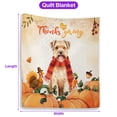 thumbnail image 5 of Happy Thanksgiving Soft Coated Wheaten Terrier with Turkey Pumpkins Autumn Vibes Quilt Blanket Wheatie Dog Lover Cozy Comforter Throw Blanket - 12018, 5 of 5