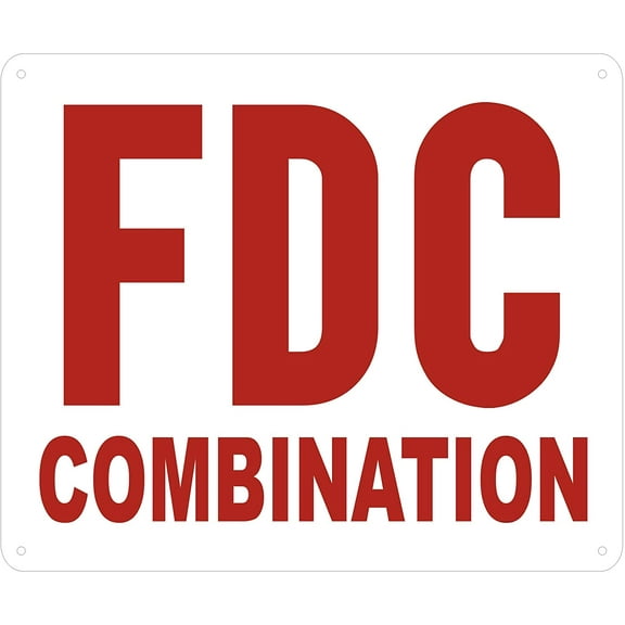FDC Combination Sign (White, Reflective, Aluminium 10x12)(ref-2022-4)