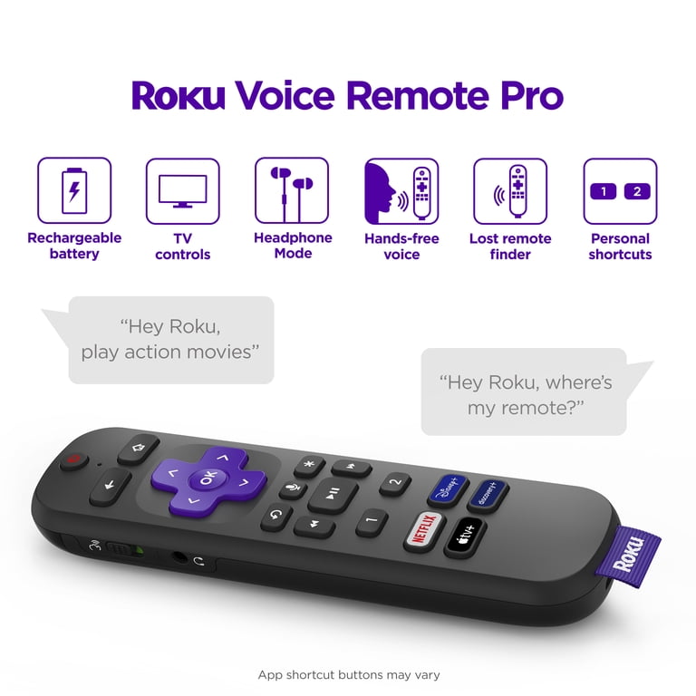 Roku, Streaming Device, 4K HDR Dolby Vision, Voice Remote Pro