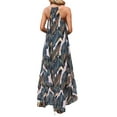 thumbnail image 5 of Liacowi Womens Summer High Low Ruffle Maxi Dress Spaghetti Strap Print Flowy Beach Long Dress, 5 of 6