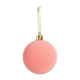 thumbnail image 5 of Burgundy Velvet Ball Ornament, Sliver Top, Christmas Tree Ball Decoration, Vintage Holiday Ball Ornament, Flat Finish (6 cm / 2.4 inch) Wedding Xmas Party Decor (Pink), 5 of 9