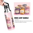thumbnail image 4 of Yayeee 33oz Insulated Water Bottle Double Wall Stainless Steel with Flip Straw Lid, Watercolor Jam, 4 of 7