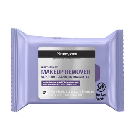 UPC 070501053553 product image for Neutrogena Makeup Remover Night Calming Wipes and Face Cleansing Towelettes  25  | upcitemdb.com