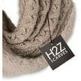 thumbnail image 6 of Soft Beige - Cable Knit & Faux Fur Infinity Scarf, 6 of 7