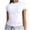 White 2, variant on biudgviw Slim Tops for Women Crew Neck Short Sleeves T Shirts Solid Color Basic Tee Casual Workout Summer Tunic Blouses