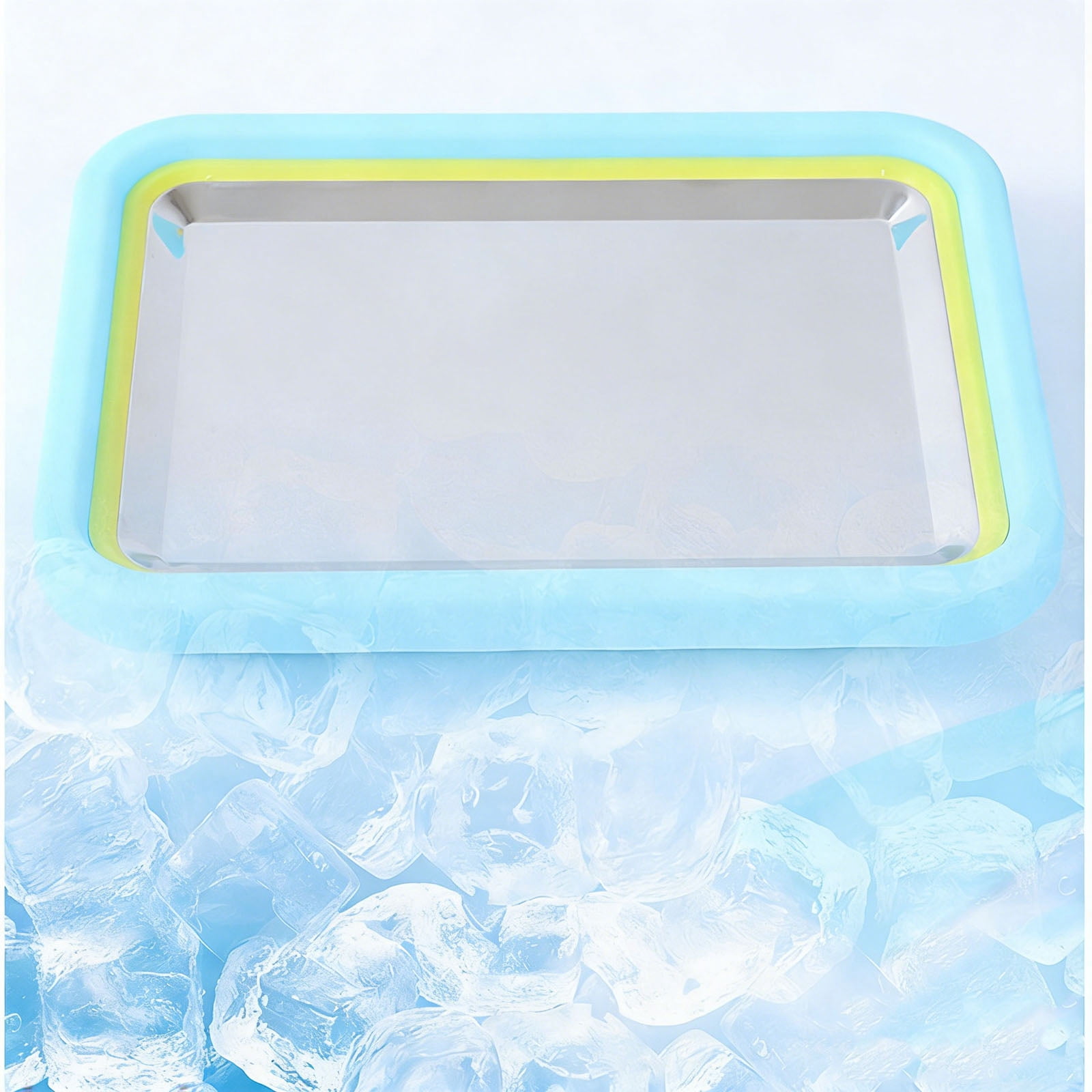 Rolled Ice Cream Maker - Freeze Plate with 2 Scrapers for Home Dessert Lovers and Party