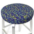 thumbnail image 3 of KLL Uncaria Flower Round Bar Chair Cushion Cover 12 inch ,Bar Stool Protector with Elastic, Soft Washable, 3 of 6