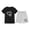 Black, variant on Girls Jogger Set Short Sleeve Heart-shaped Printed Crew Neck T-Shirts Lightweight Elastic Waistband Sweatpants Sports Ouifit Sets for Hiking Running Black 2-13 Years