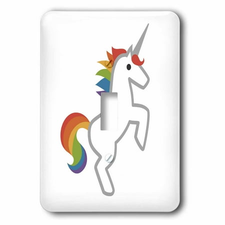 Rose Unicorn Picture Of A Rainbow On White Background Rose Unicorn Picture Of A Rainbow On White Background Single Toggle Switch