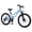 Blue, variant on 24 Inch 6-Speed Mountain Bike for Kids Boys and Girls, Steel Frame with Suspension Fork, Front and Rear Disc Brakes, Ages 9-12